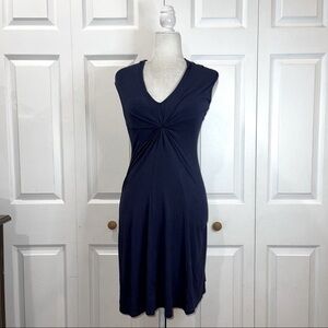 2/$25 Chaiken Navy Blue Sleeveless Midi Dress